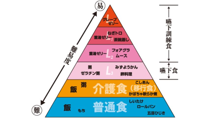 日本摂食嚥下リハビリテーション学会分類の嚥下ピラミッド